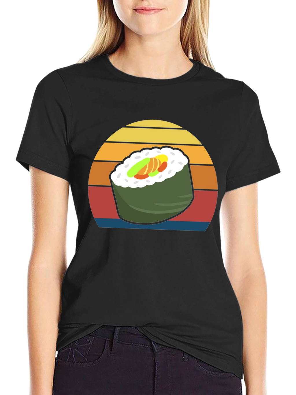 Sushi Roll Sunset Graphic Tee
