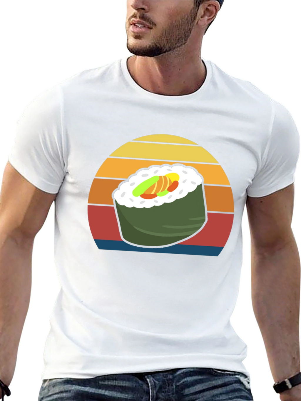 Sushi Roll Sunset Graphic Tee
