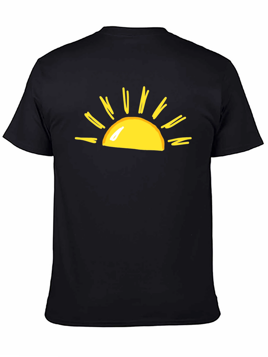 Sunny Graphic Tee - Black Cotton T-Shirt
