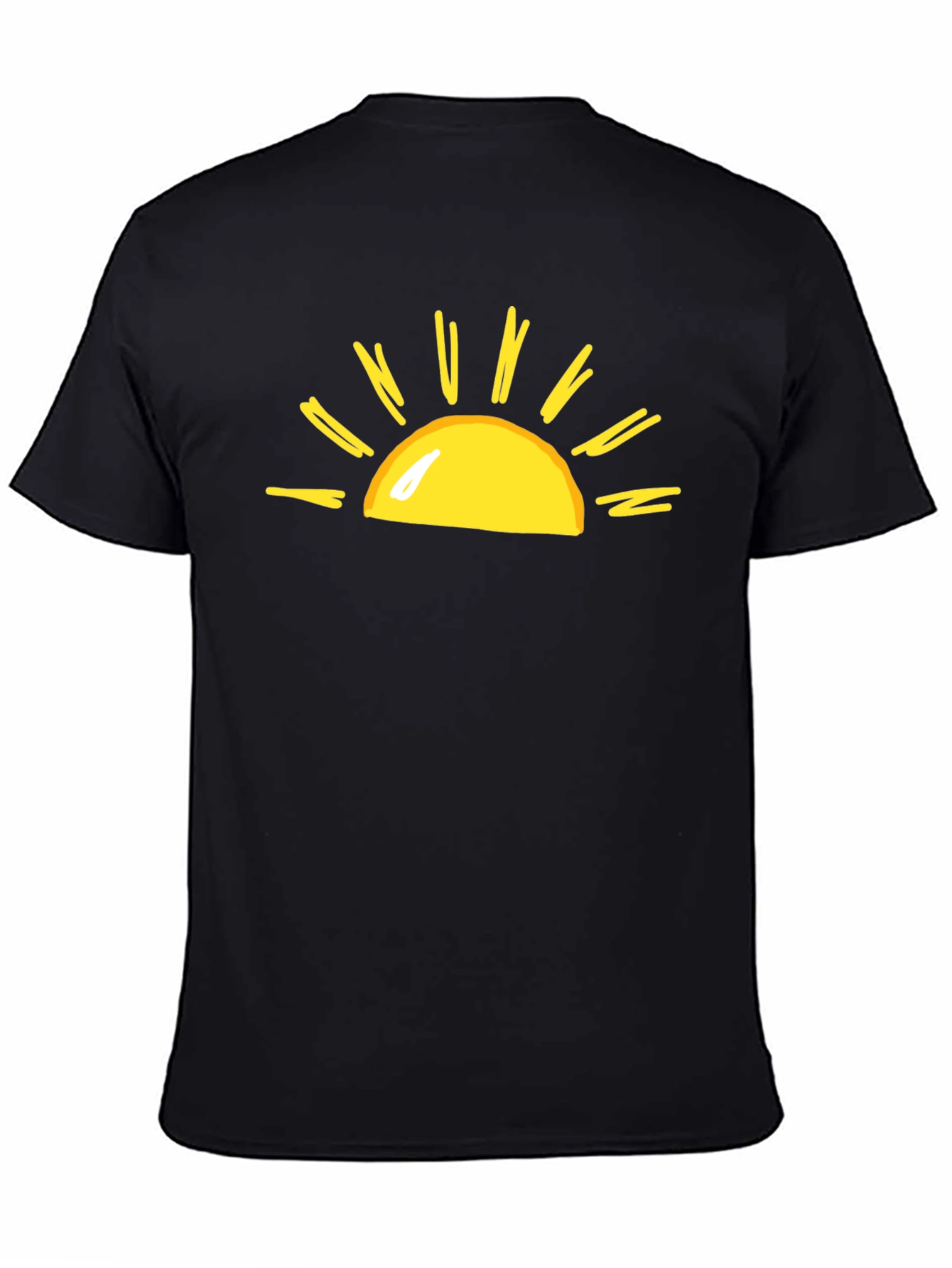 Sunny Graphic Tee - Black Cotton T-Shirt