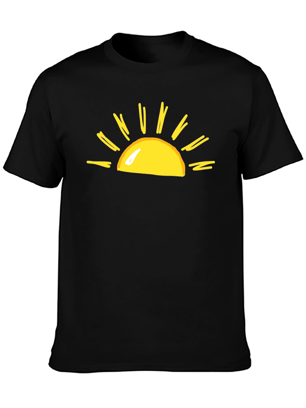Sunny Graphic Tee - Black Cotton T-Shirt