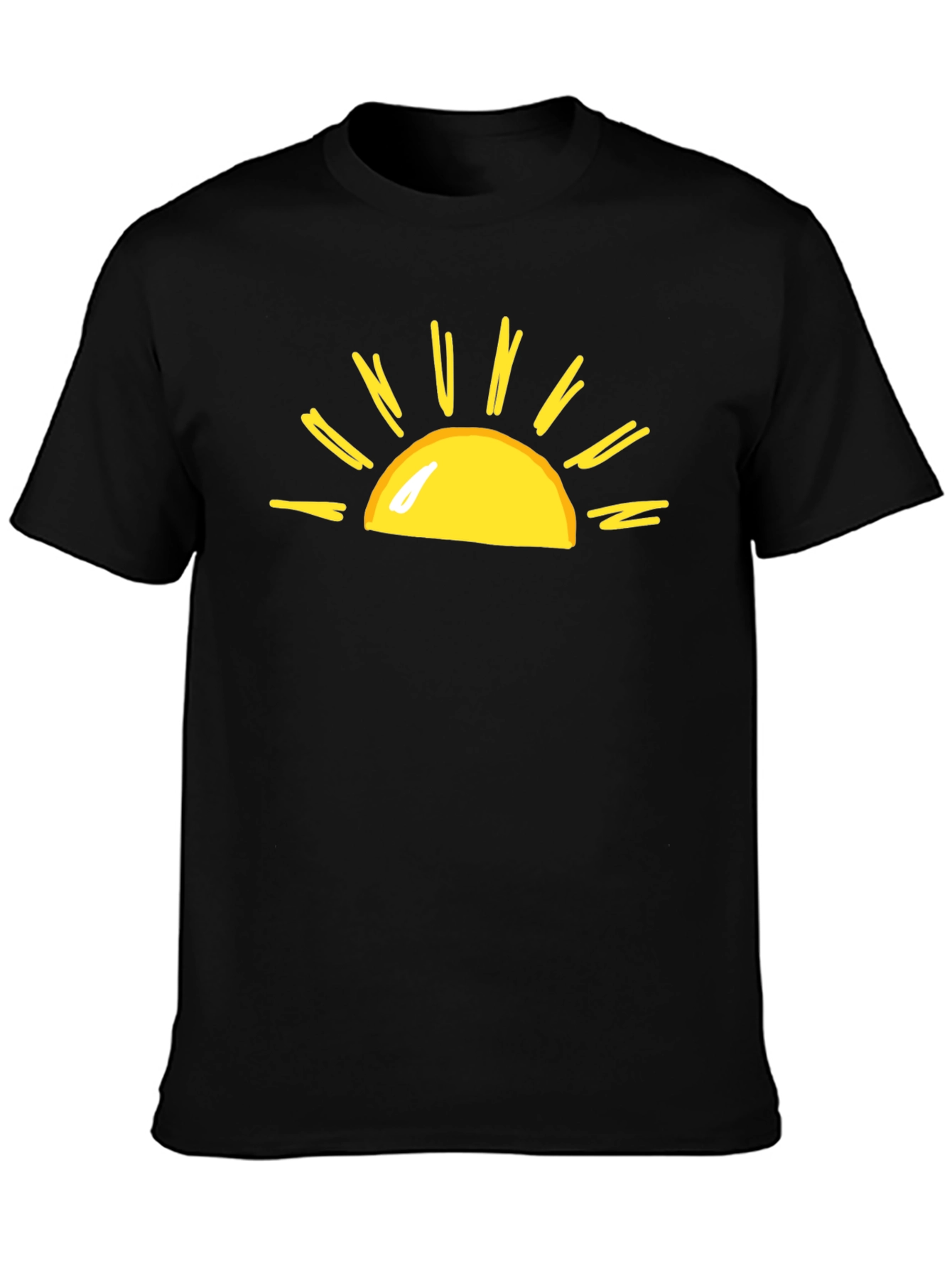 Sunny Graphic Tee - Black Cotton T-Shirt