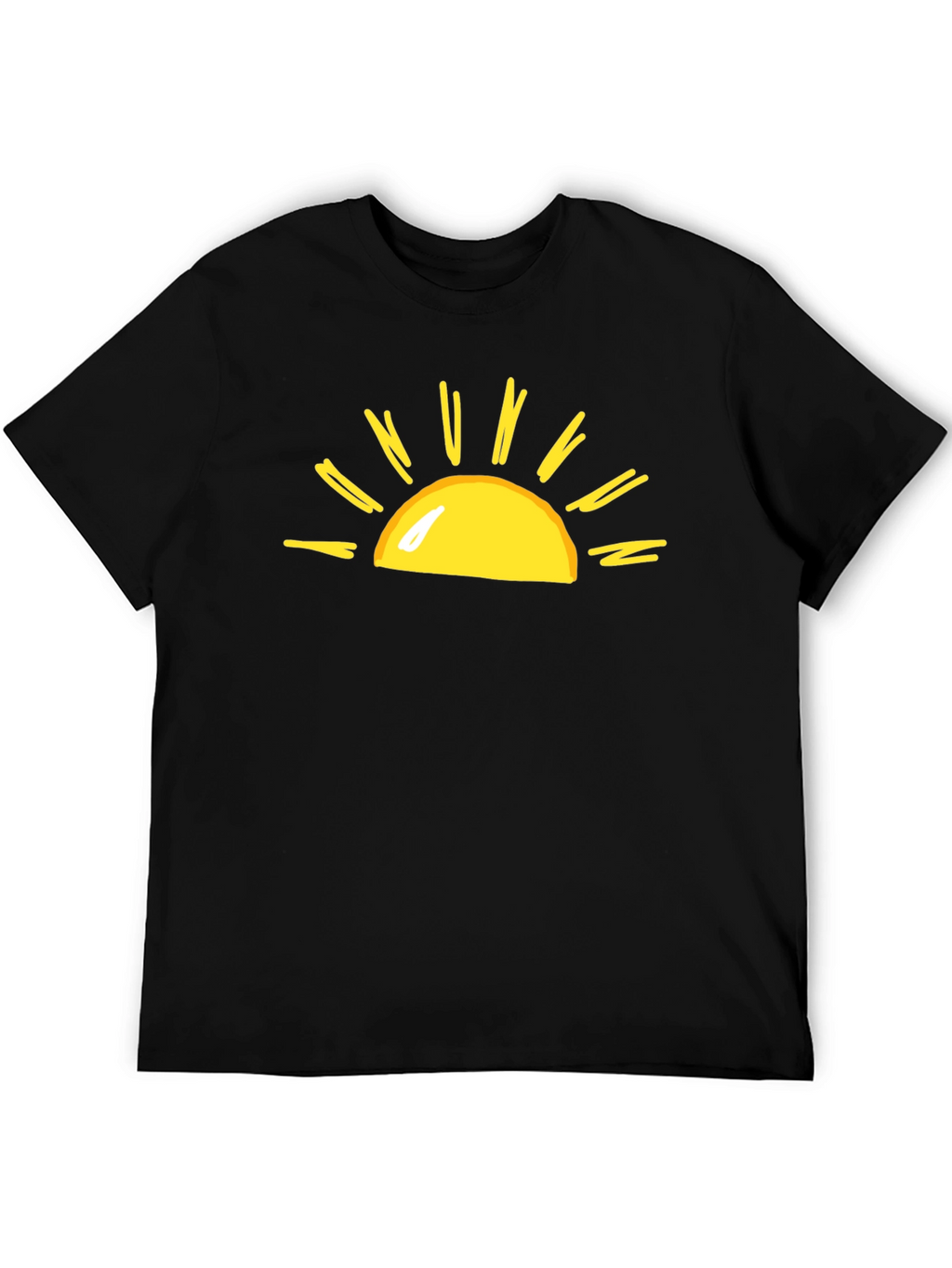Sunny Graphic Tee - Black Cotton T-Shirt