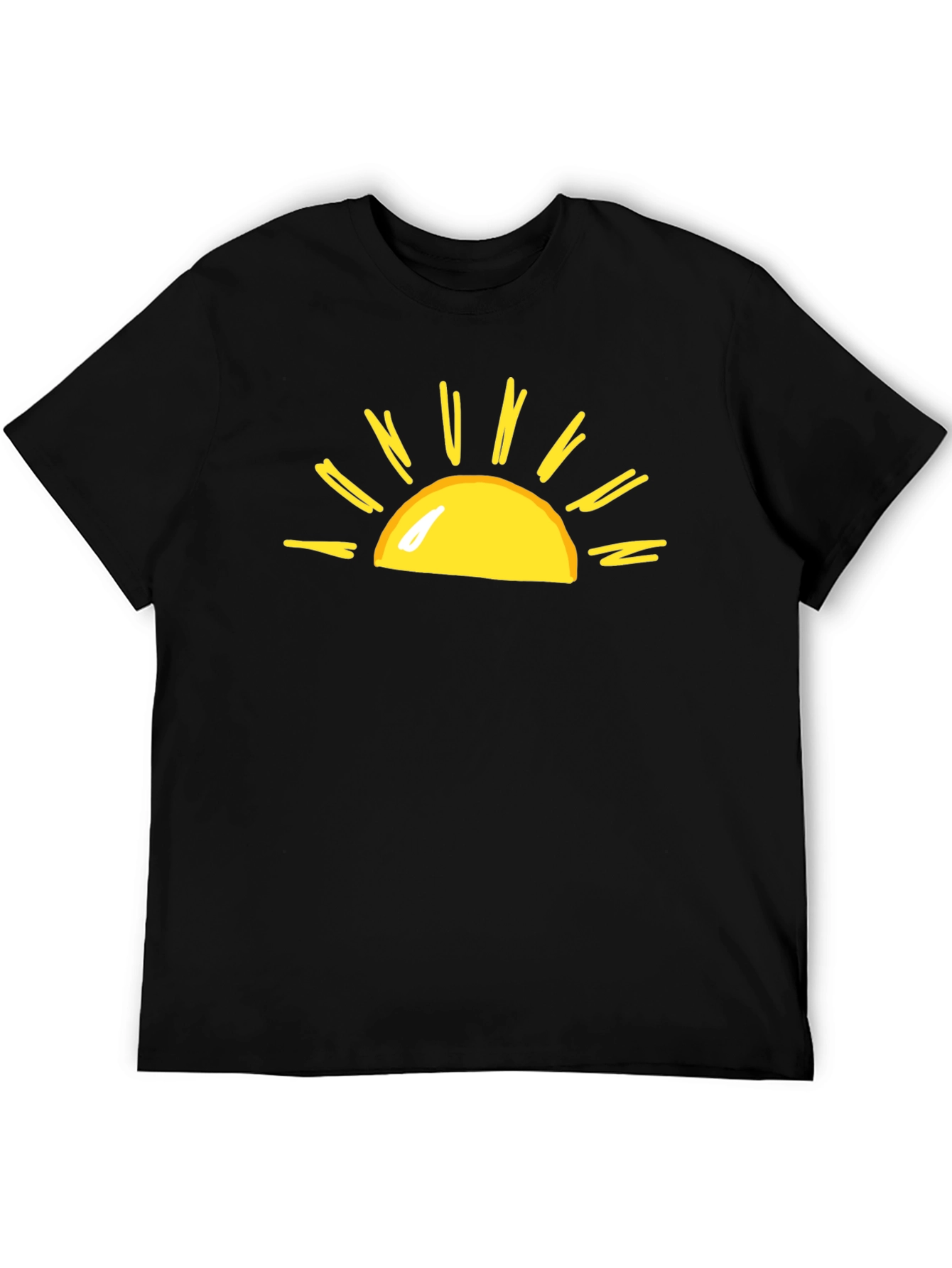Sunny Graphic Tee - Black Cotton T-Shirt
