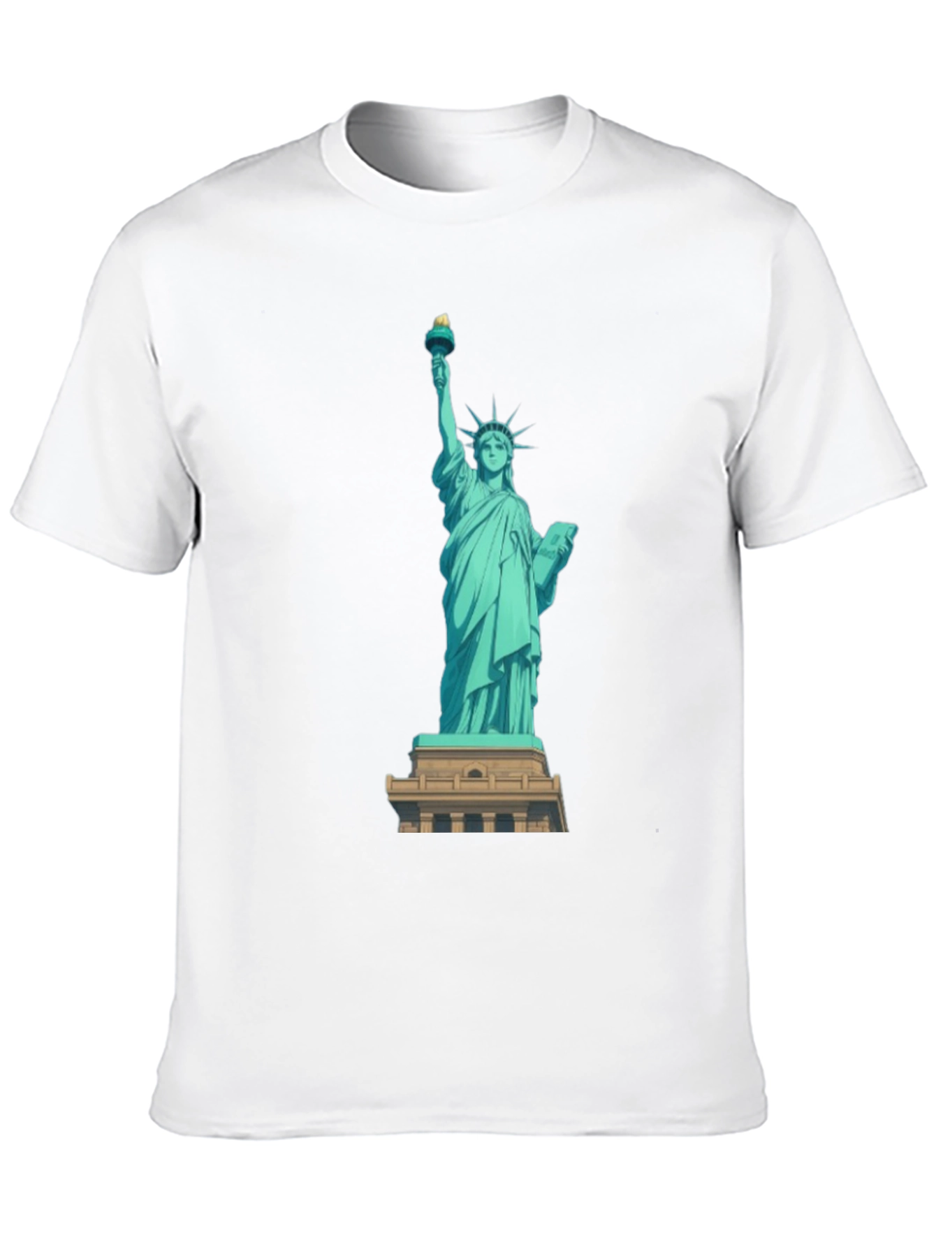 Statue of Liberty Graphic Tee - Black Cotton T-Shirt