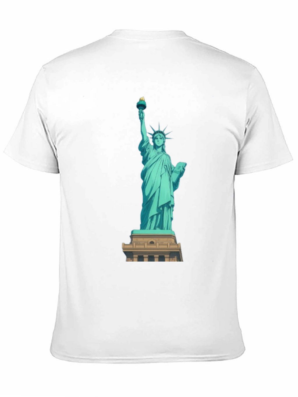 Statue of Liberty Graphic Tee - Black Cotton T-Shirt