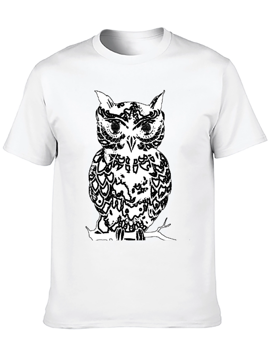 Black Owl Graphic Tee - Stylish Mens T-Shirt