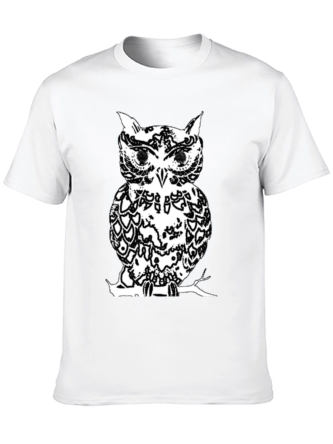 Black Owl Graphic Tee - Stylish Mens T-Shirt