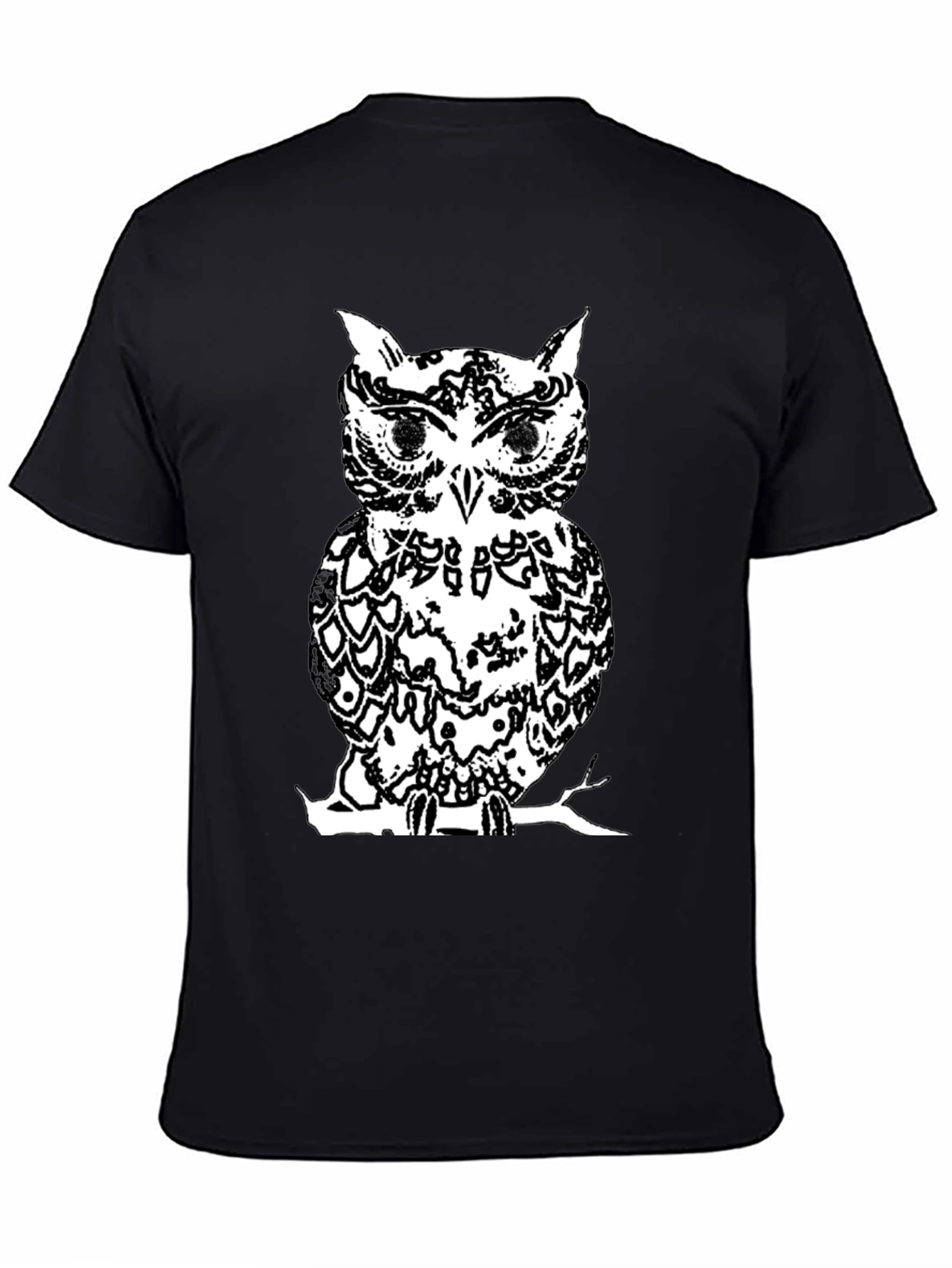 Black Owl Graphic Tee - Stylish Mens T-Shirt