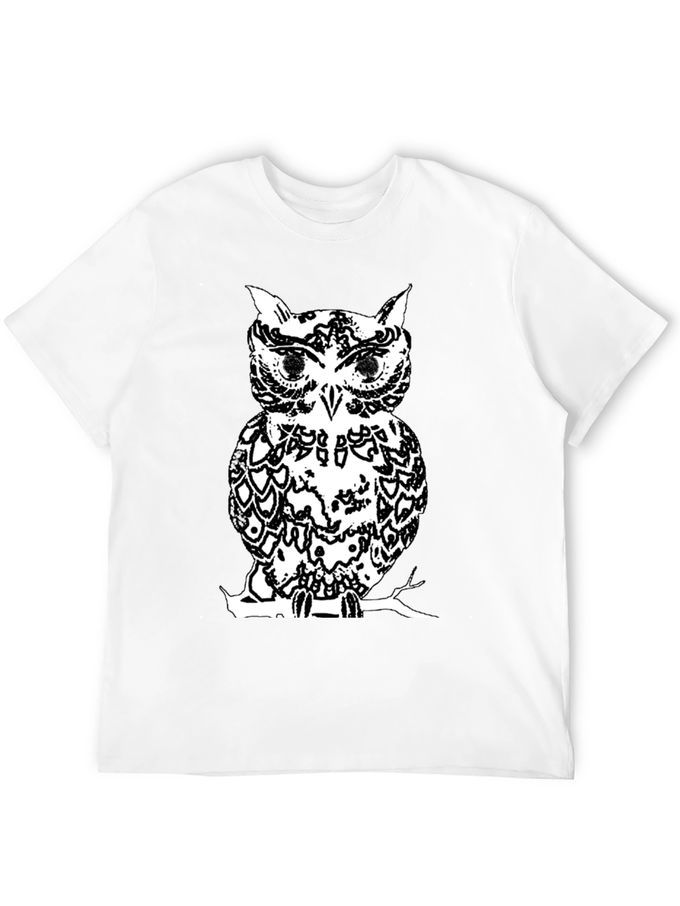 Black Owl Graphic Tee - Stylish Mens T-Shirt