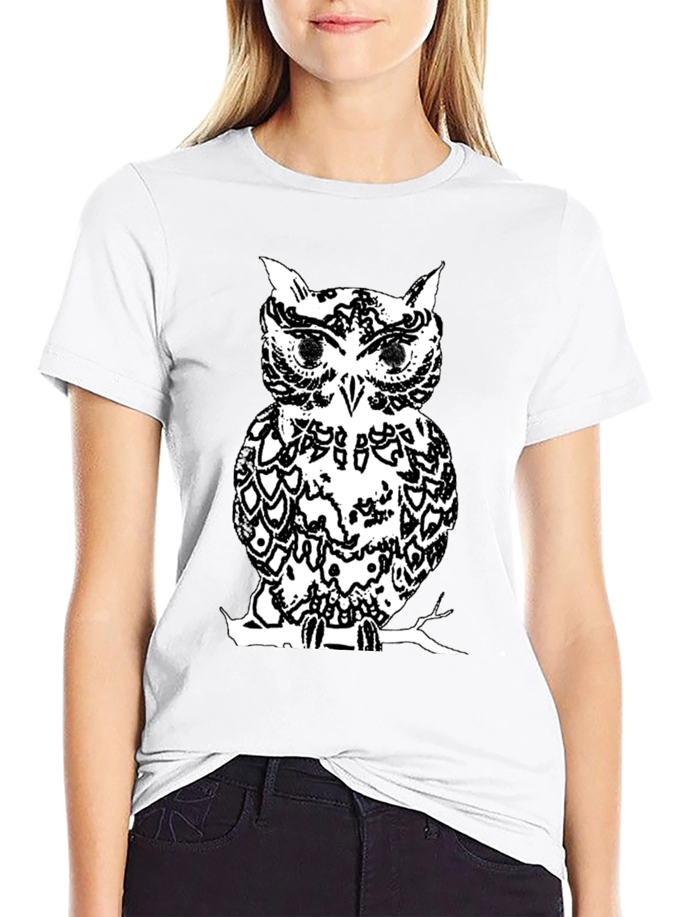 Black Owl Graphic Tee - Stylish Mens T-Shirt