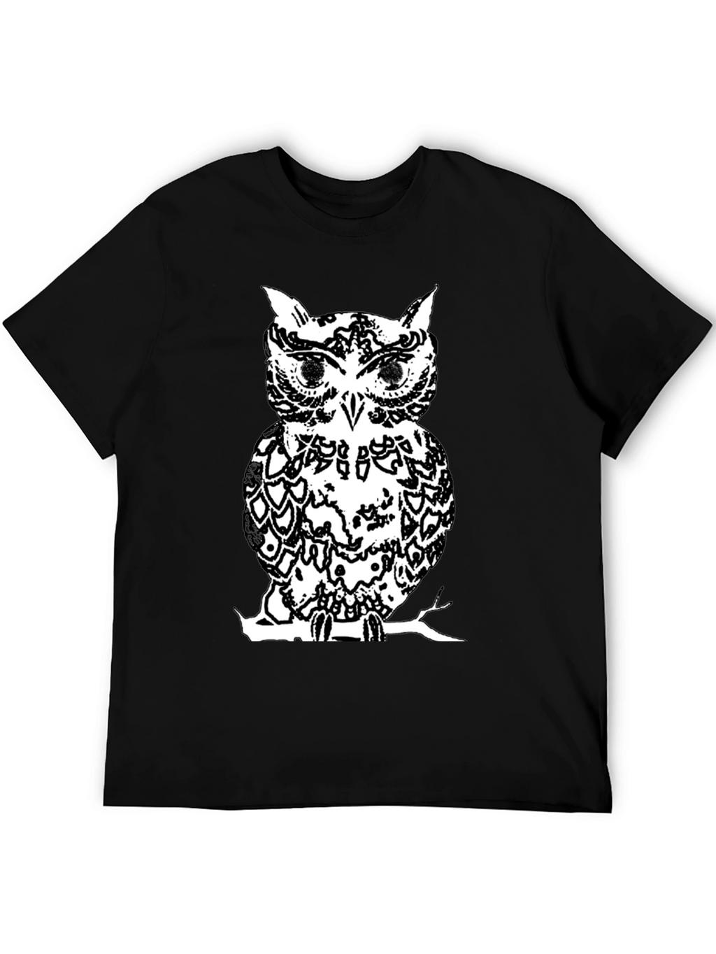 Black Owl Graphic Tee - Stylish Mens T-Shirt