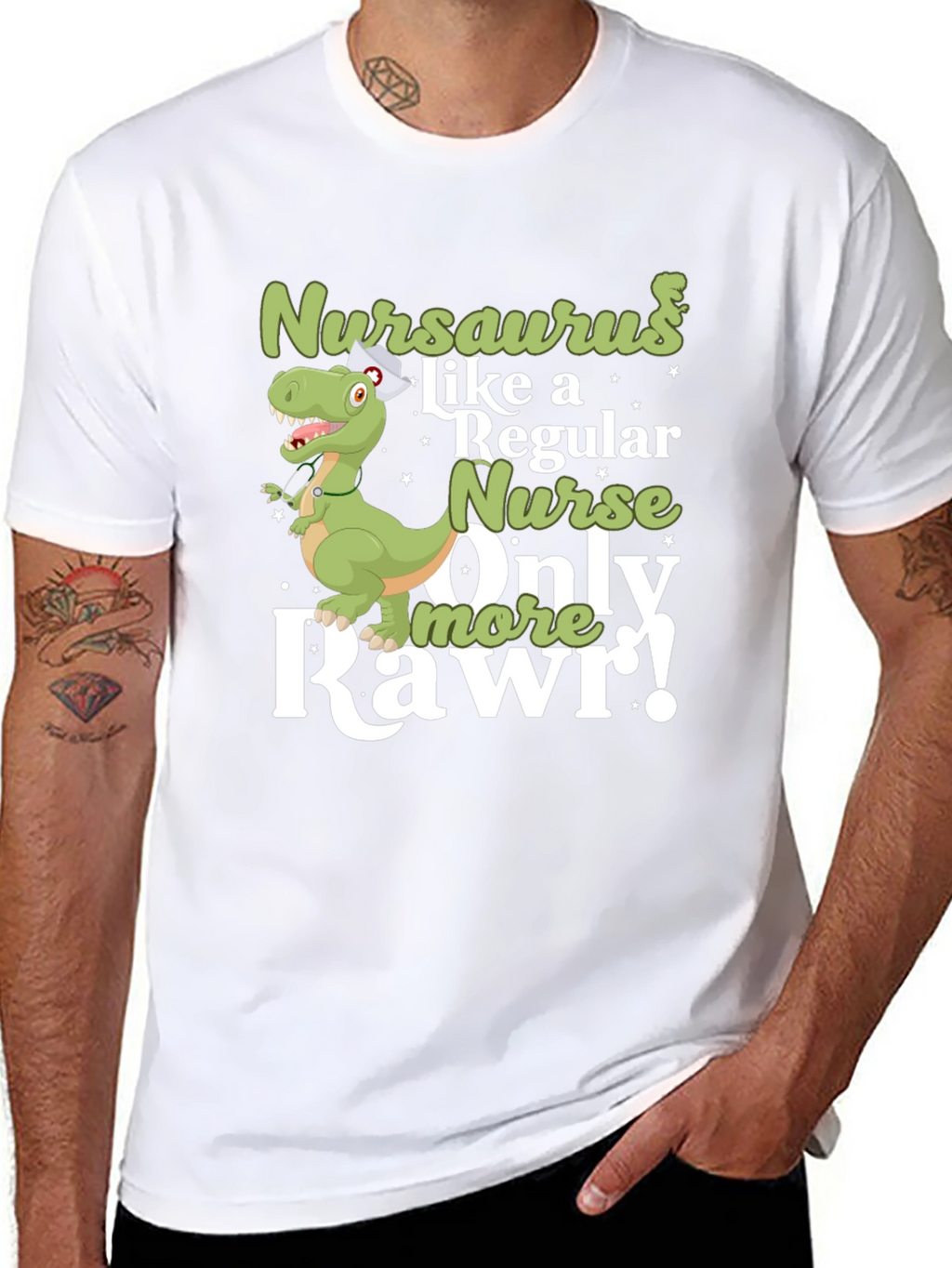 Nursaurus Nurse T-Shirt - Rawr!