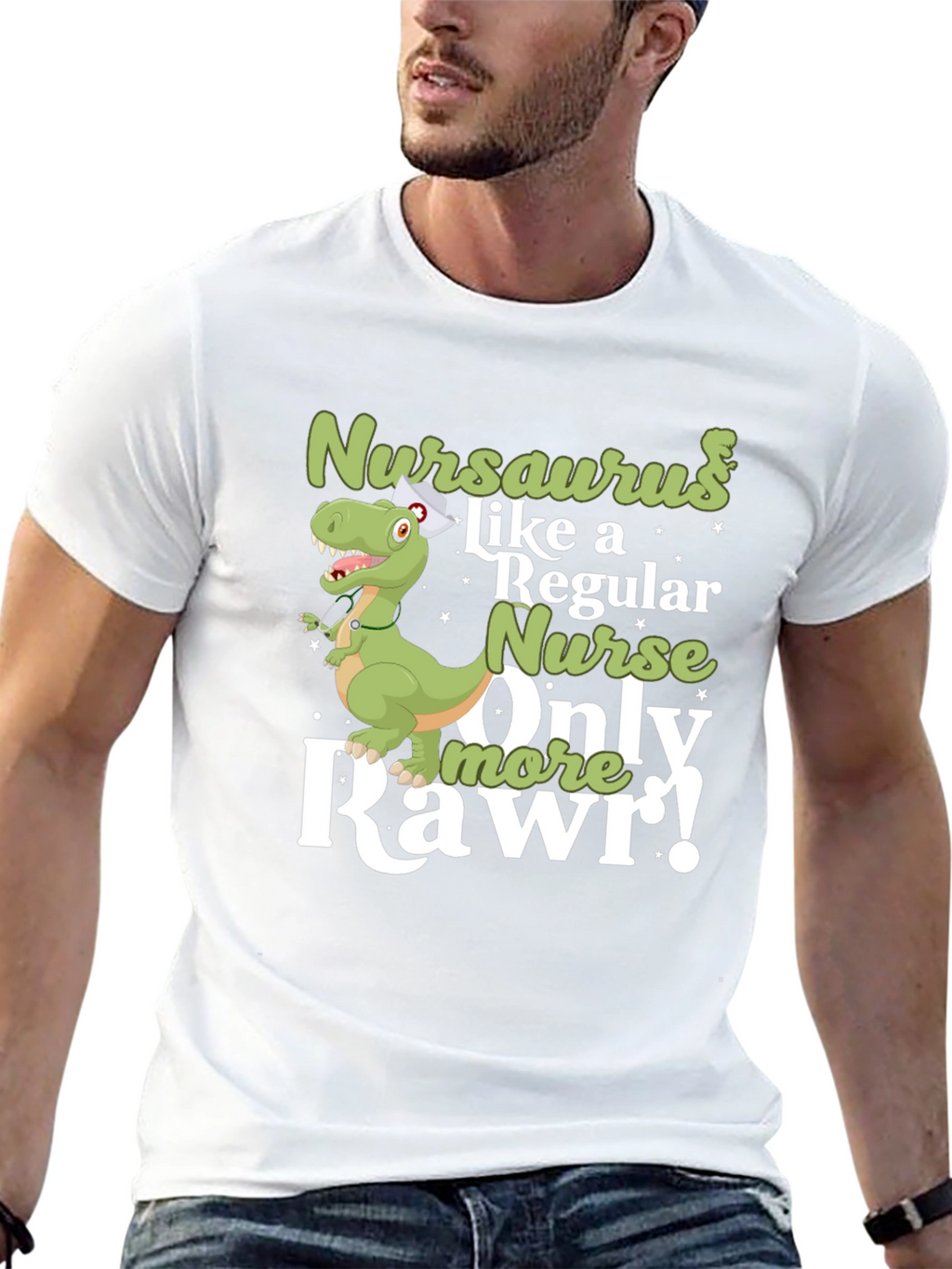 Nursaurus Nurse T-Shirt - Rawr!