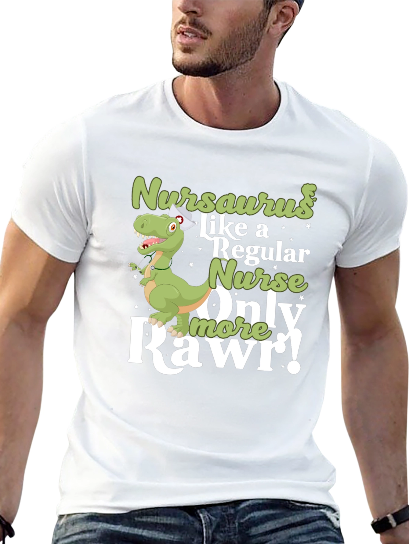 Nursaurus Nurse T-Shirt - Rawr!