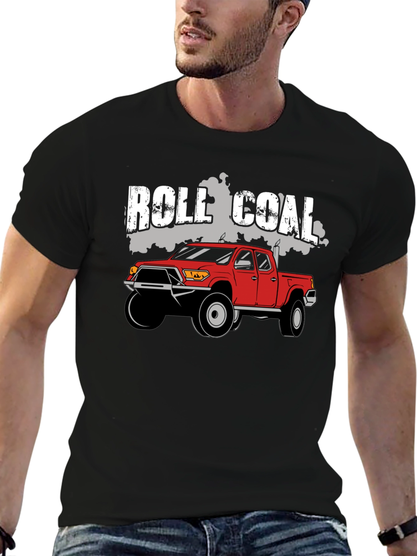 Roll Coal Truck Graphic T-Shirt