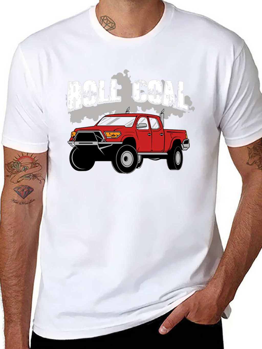 Roll Coal Truck Graphic T-Shirt
