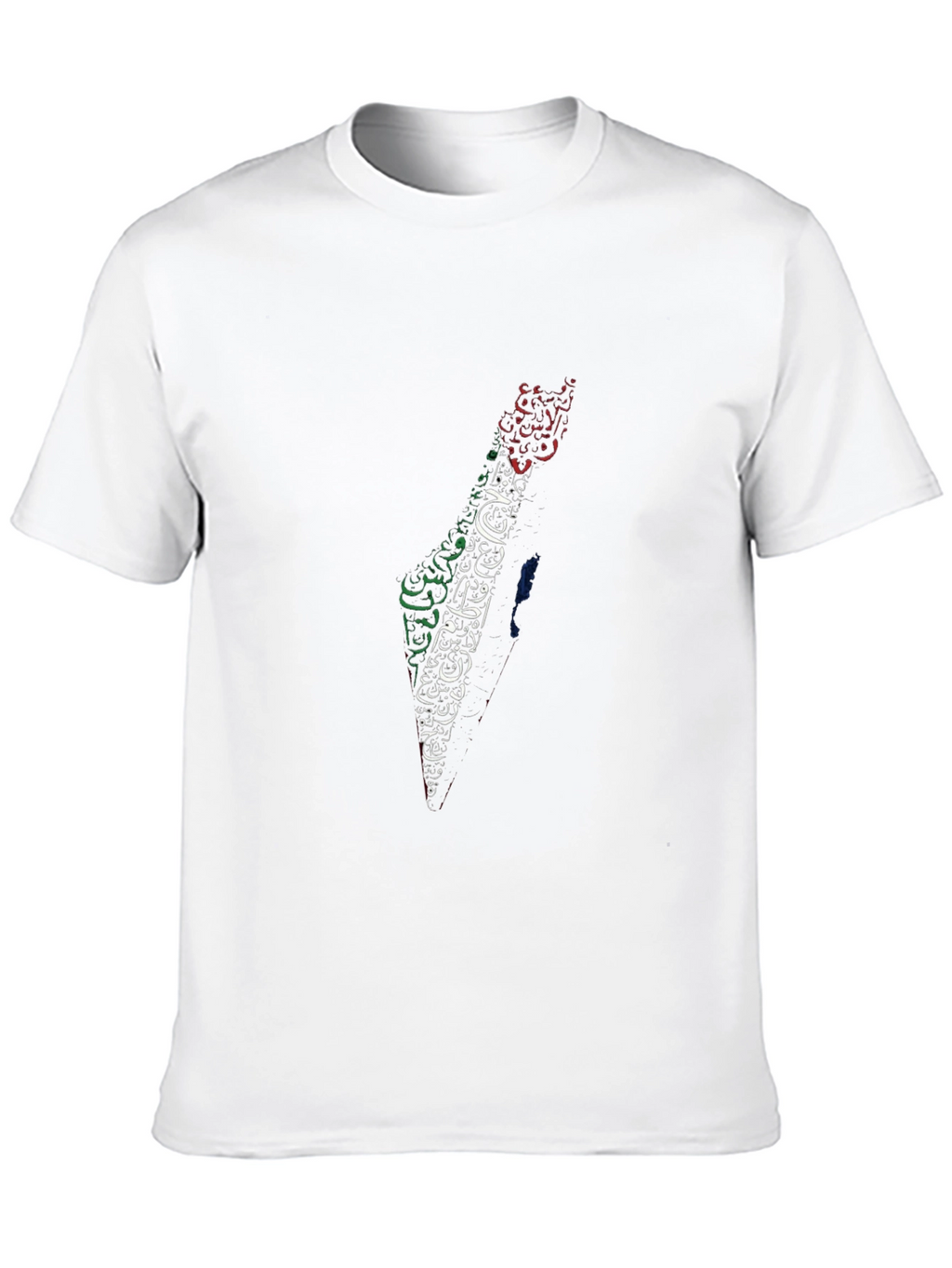 Palestine Map Arabic Calligraphy T-Shirt