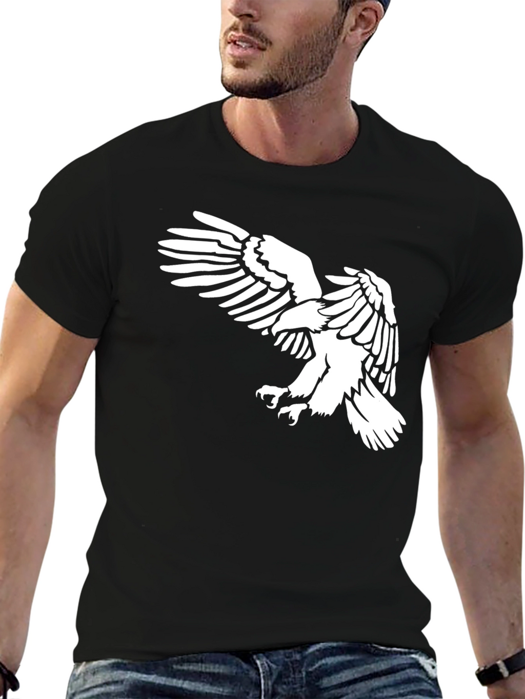 Black Eagle Graphic Tee - Mens Stylish T-Shirt