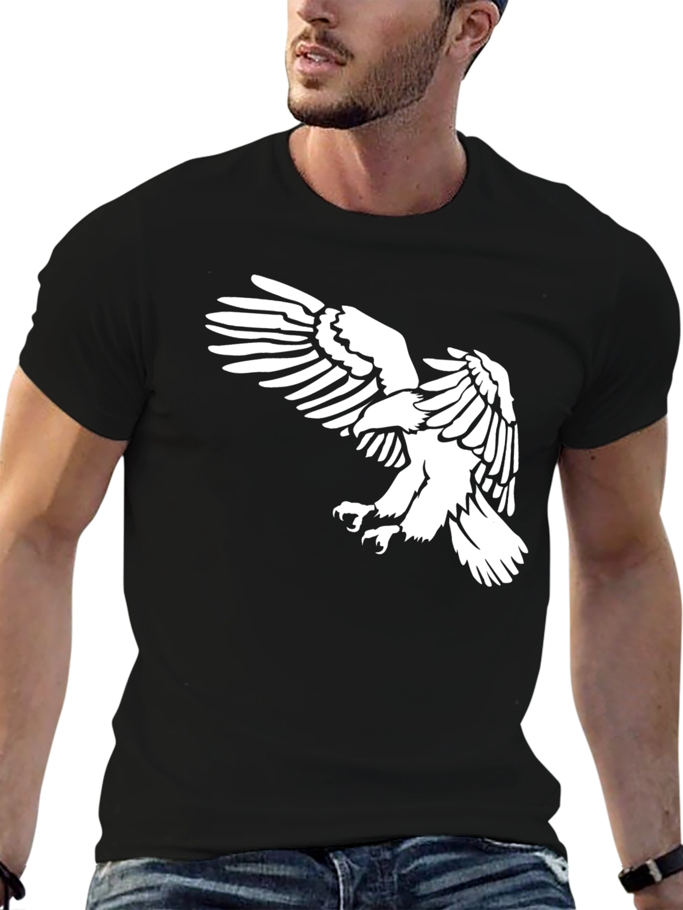 Black Eagle Graphic Tee - Mens Stylish T-Shirt
