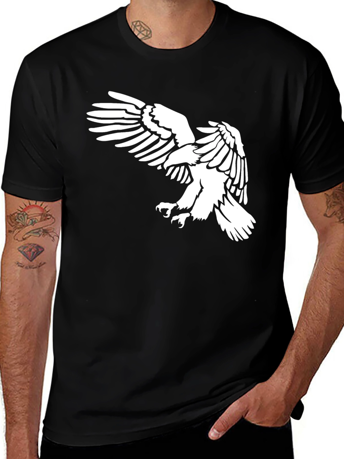 Black Eagle Graphic Tee - Mens Stylish T-Shirt