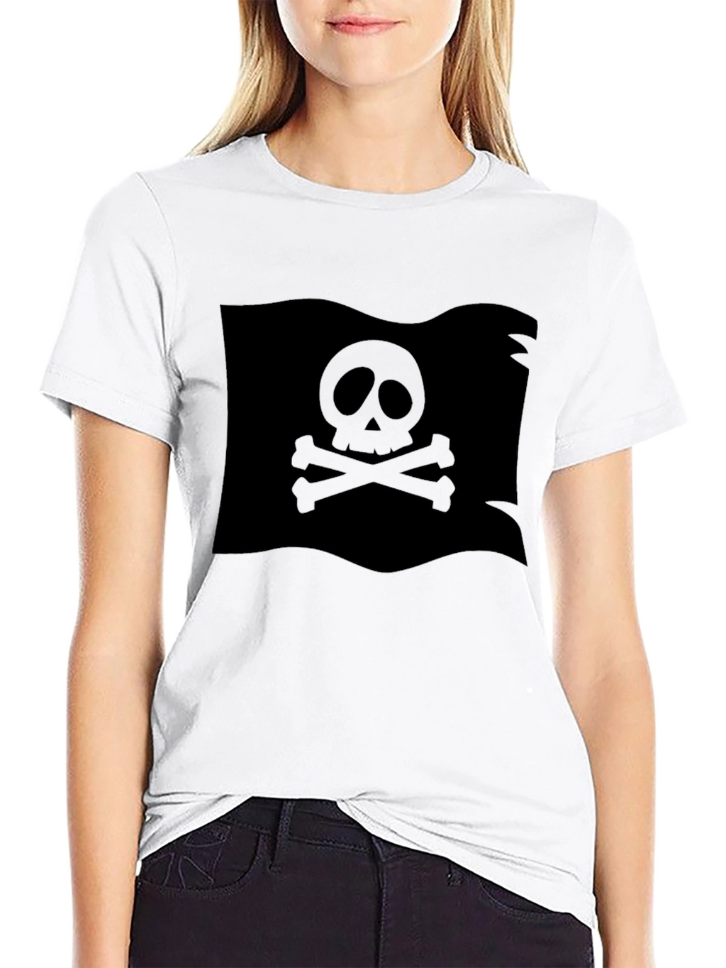 Black Pirate Flag Skull T-Shirt