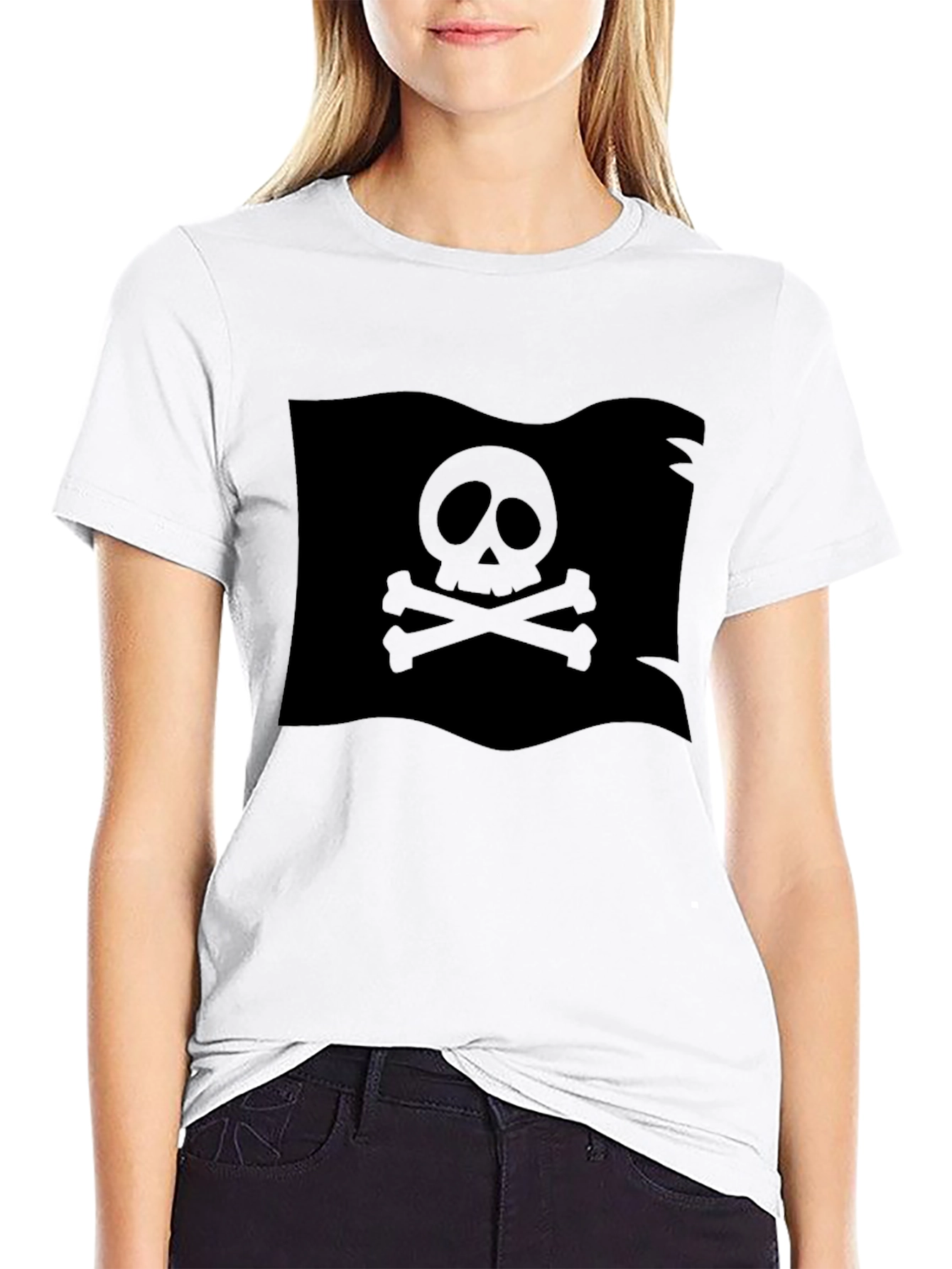 Black Pirate Flag Skull T-Shirt