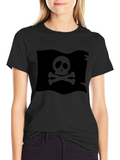 Black Pirate Flag Skull T-Shirt