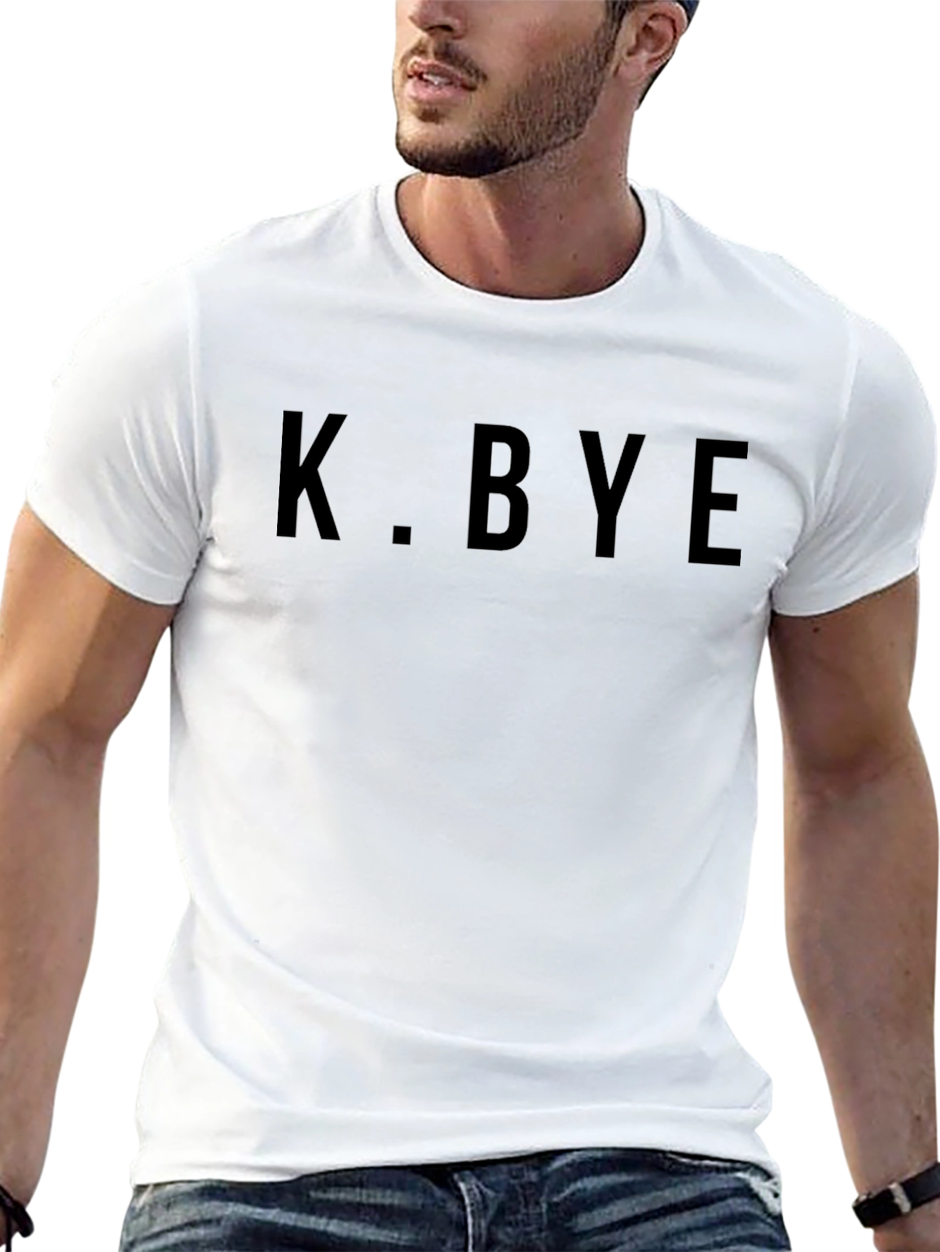 K. BYE Black Graphic Tee - Casual Style