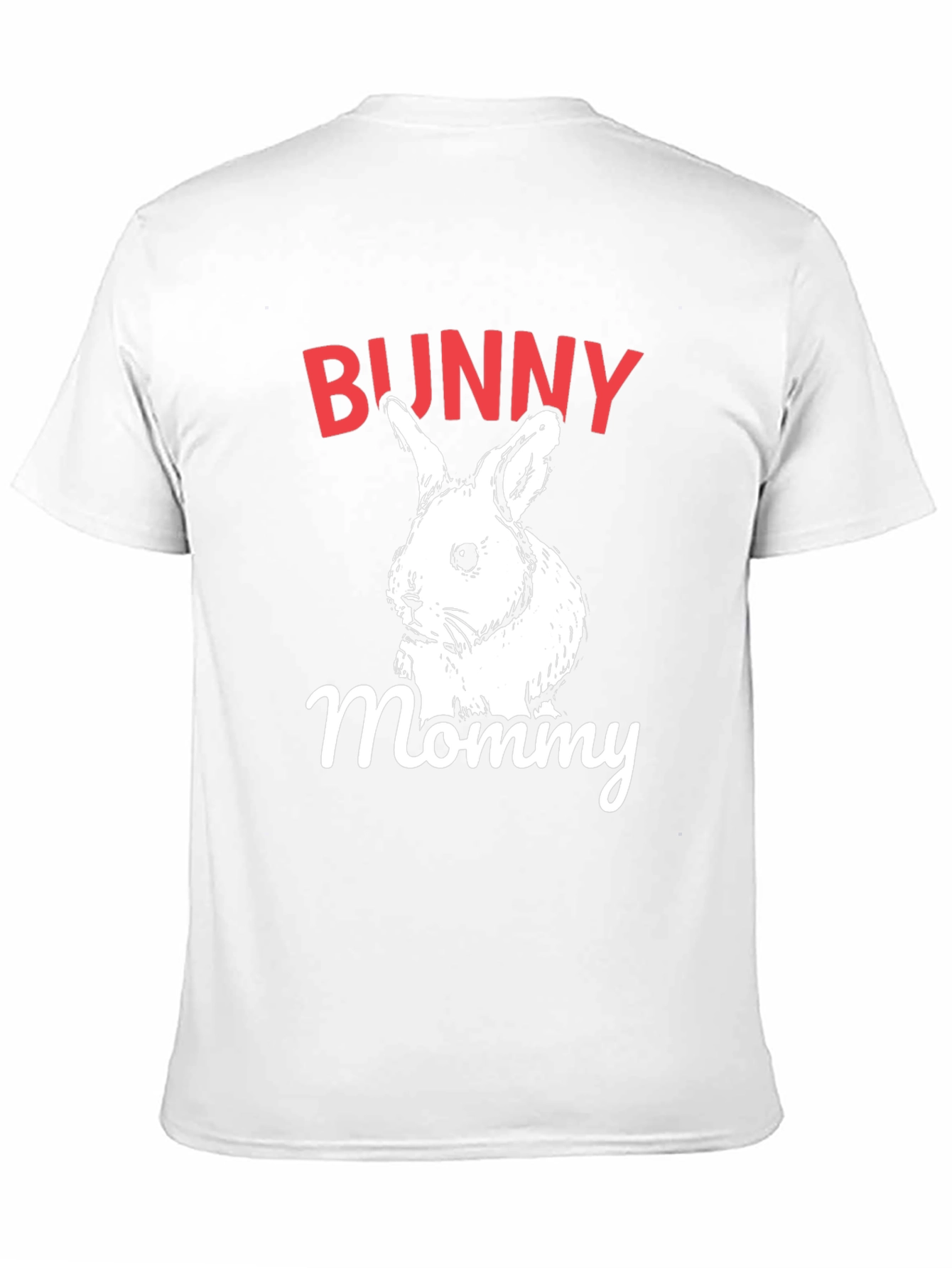 Bunny Mommy Graphic T-Shirt - Black Crew Neck Tee
