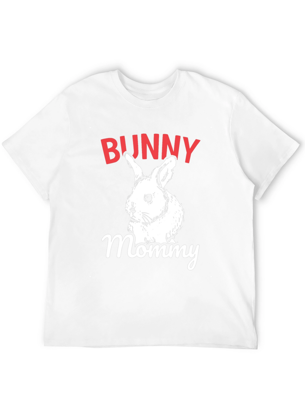 Bunny Mommy Graphic T-Shirt - Black Crew Neck Tee