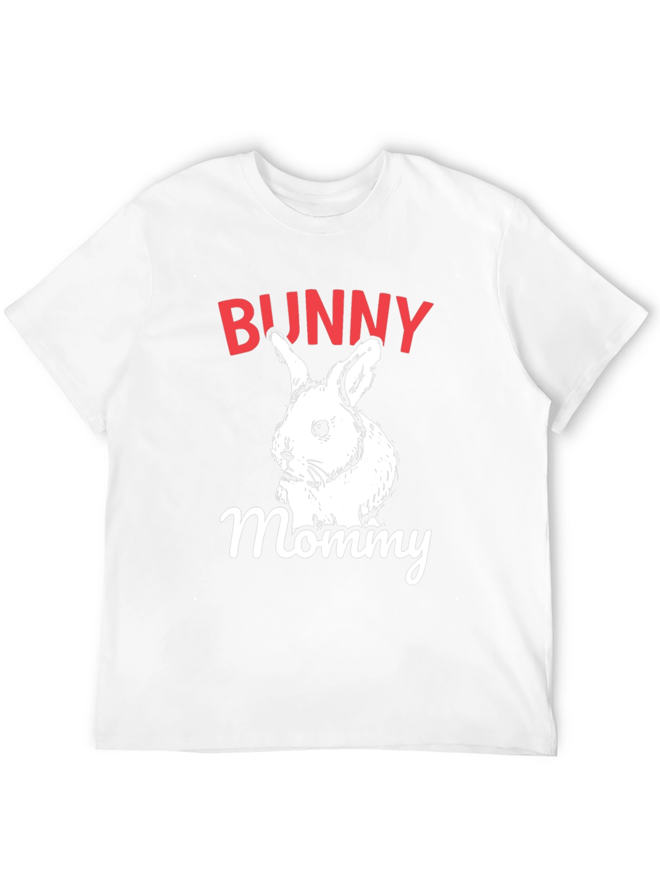 Bunny Mommy Graphic T-Shirt - Black Crew Neck Tee