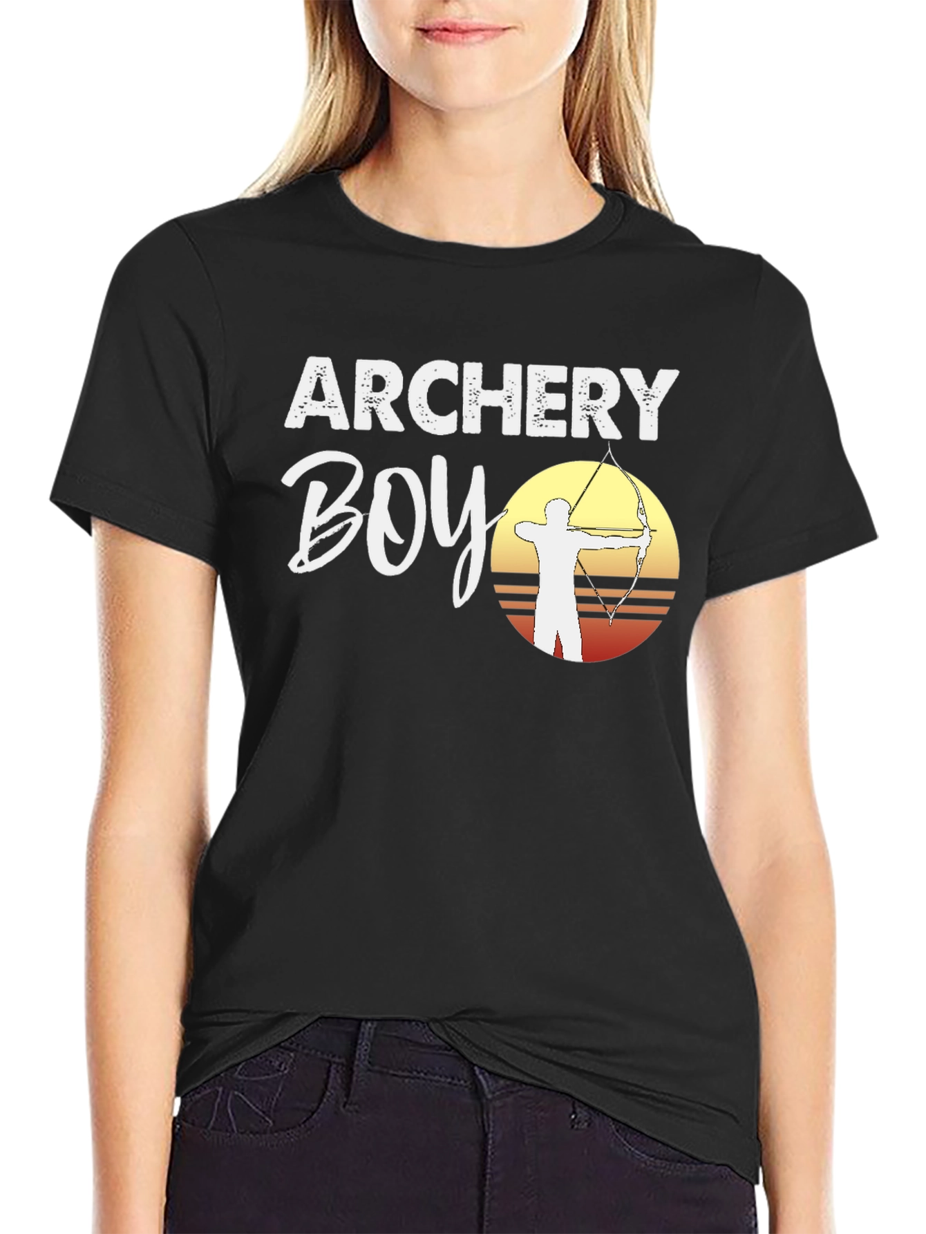 Archery Boy Graphic T-Shirt - Archer Silhouette Tee