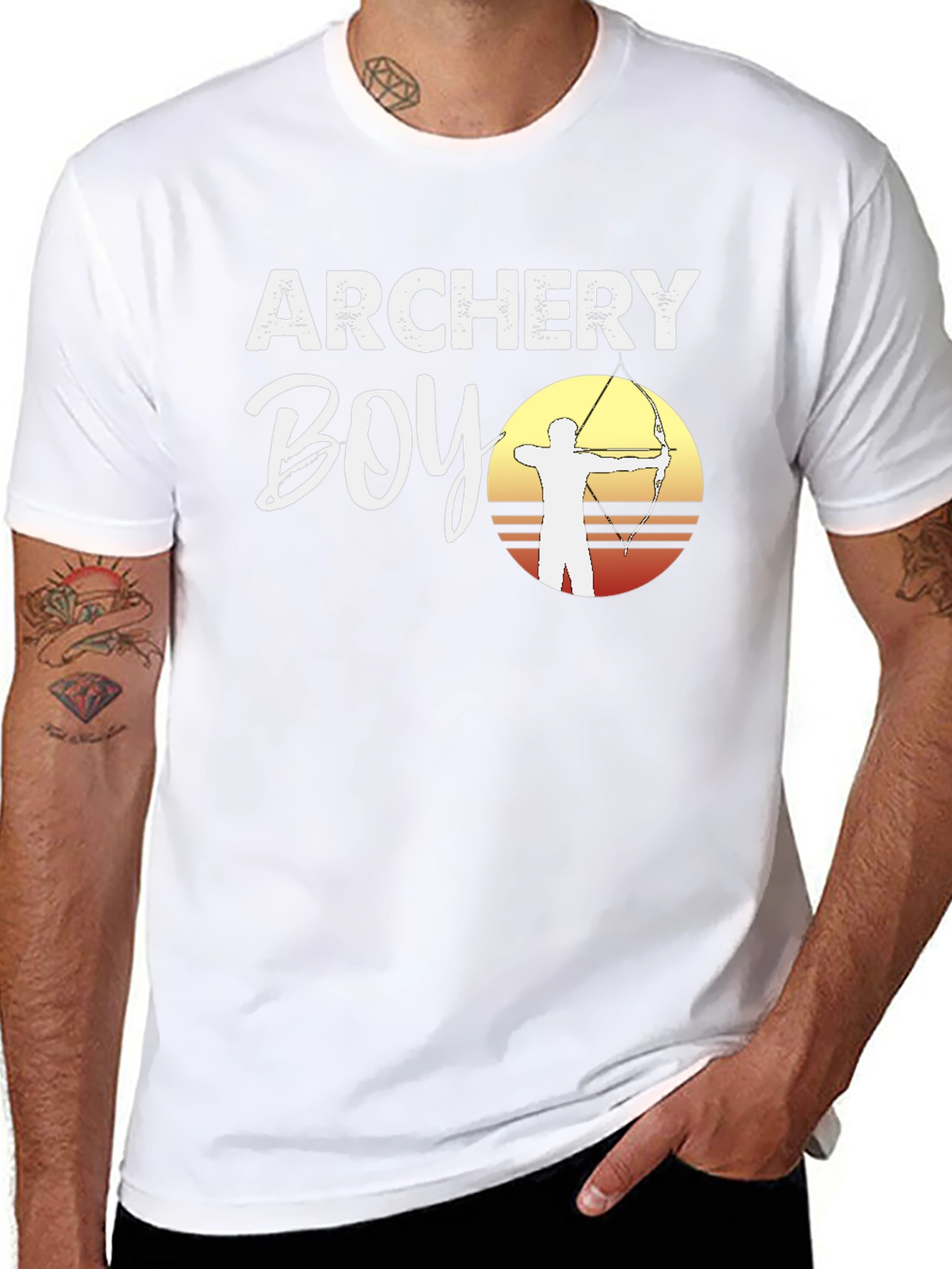 Archery Boy Graphic T-Shirt - Archer Silhouette Tee