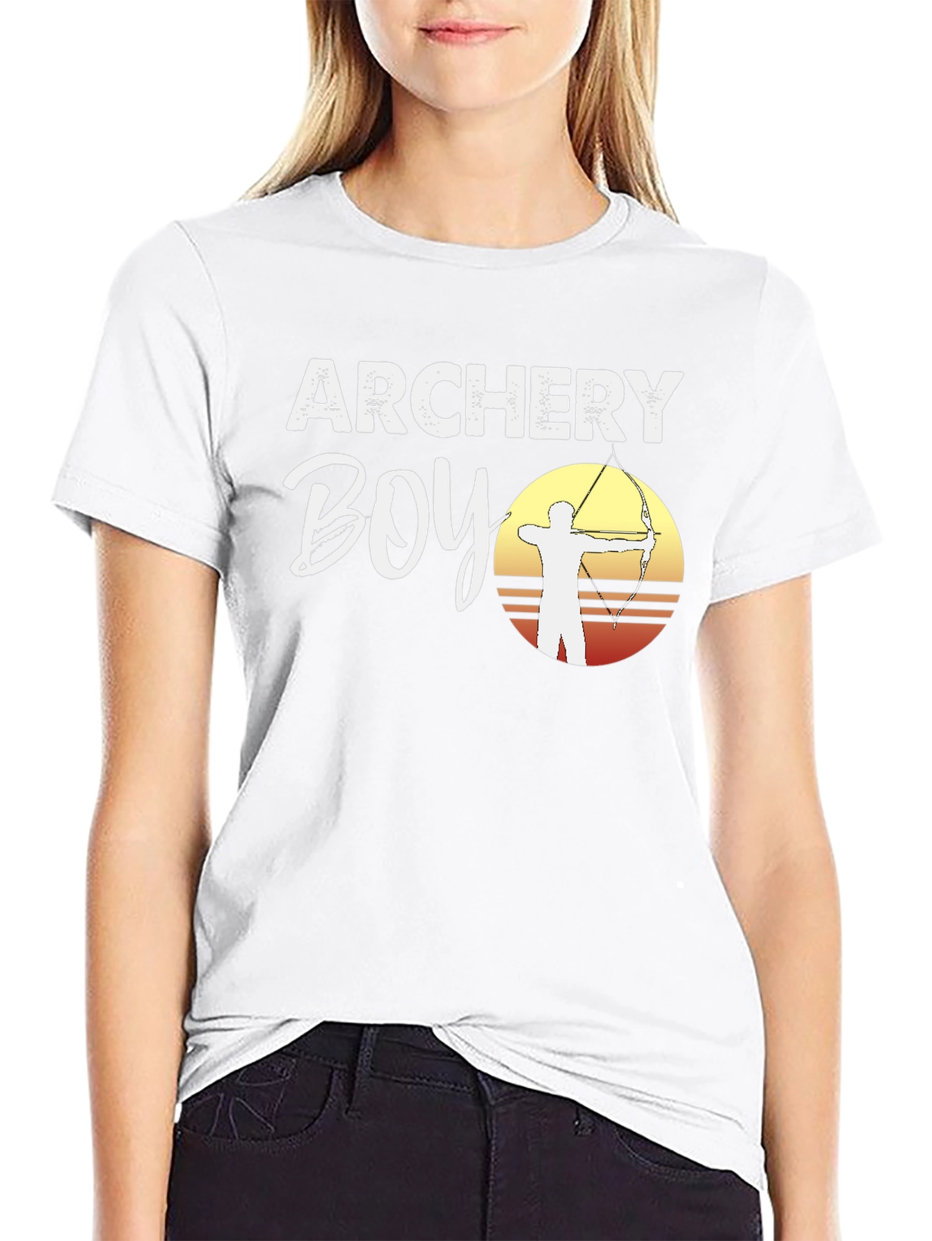 Archery Boy Graphic T-Shirt - Archer Silhouette Tee