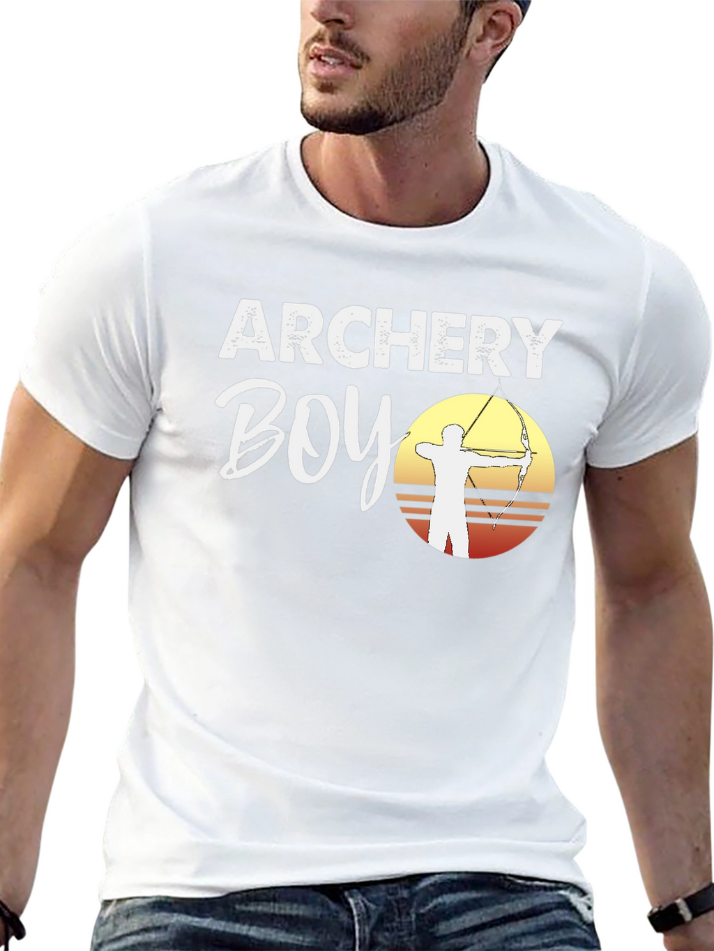 Archery Boy Graphic T-Shirt - Archer Silhouette Tee