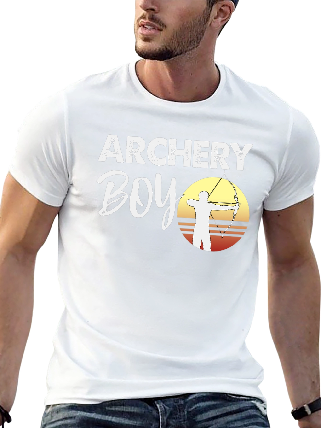 Archery Boy Graphic T-Shirt - Archer Silhouette Tee