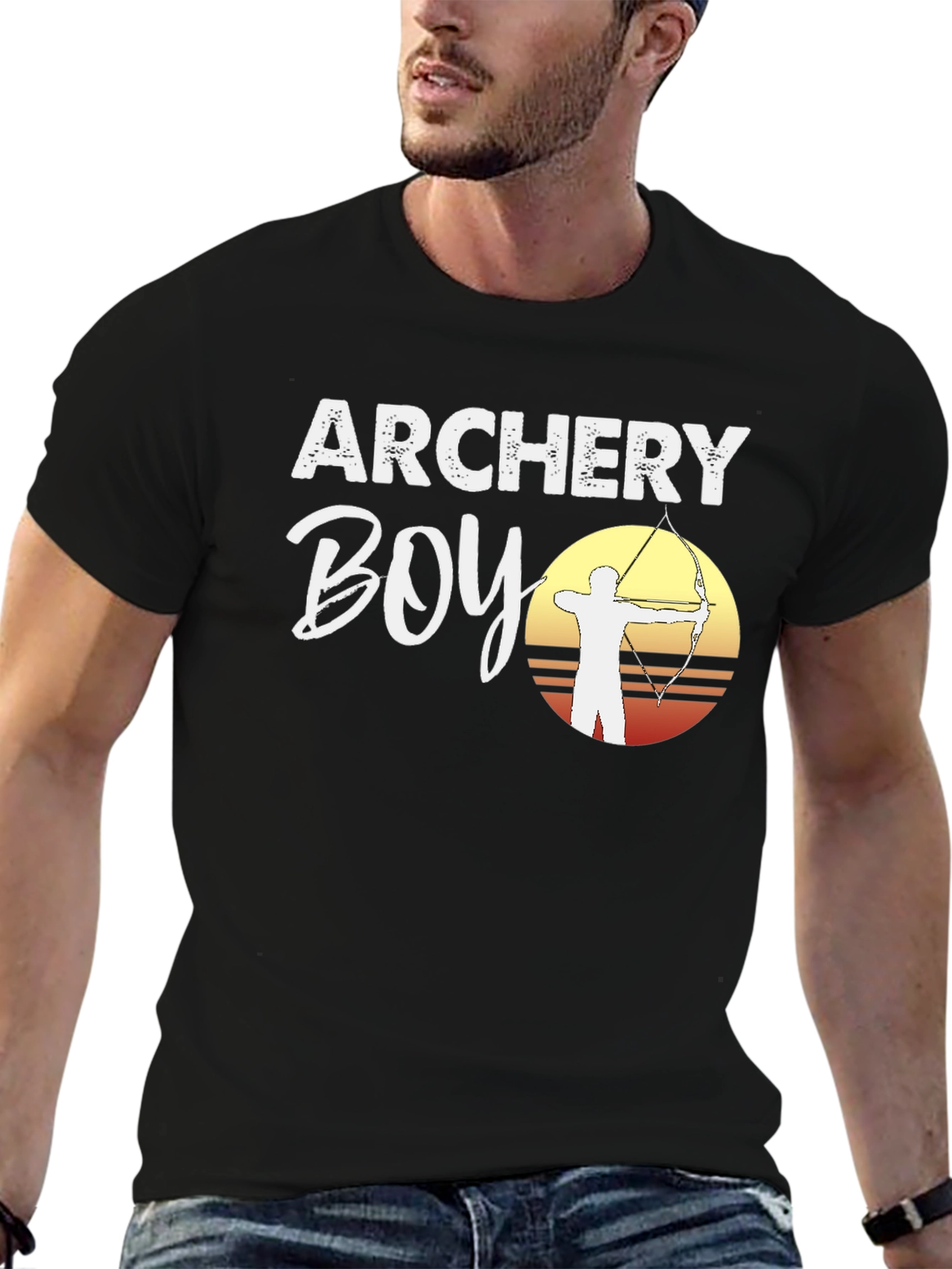 Archery Boy Graphic T-Shirt - Archer Silhouette Tee