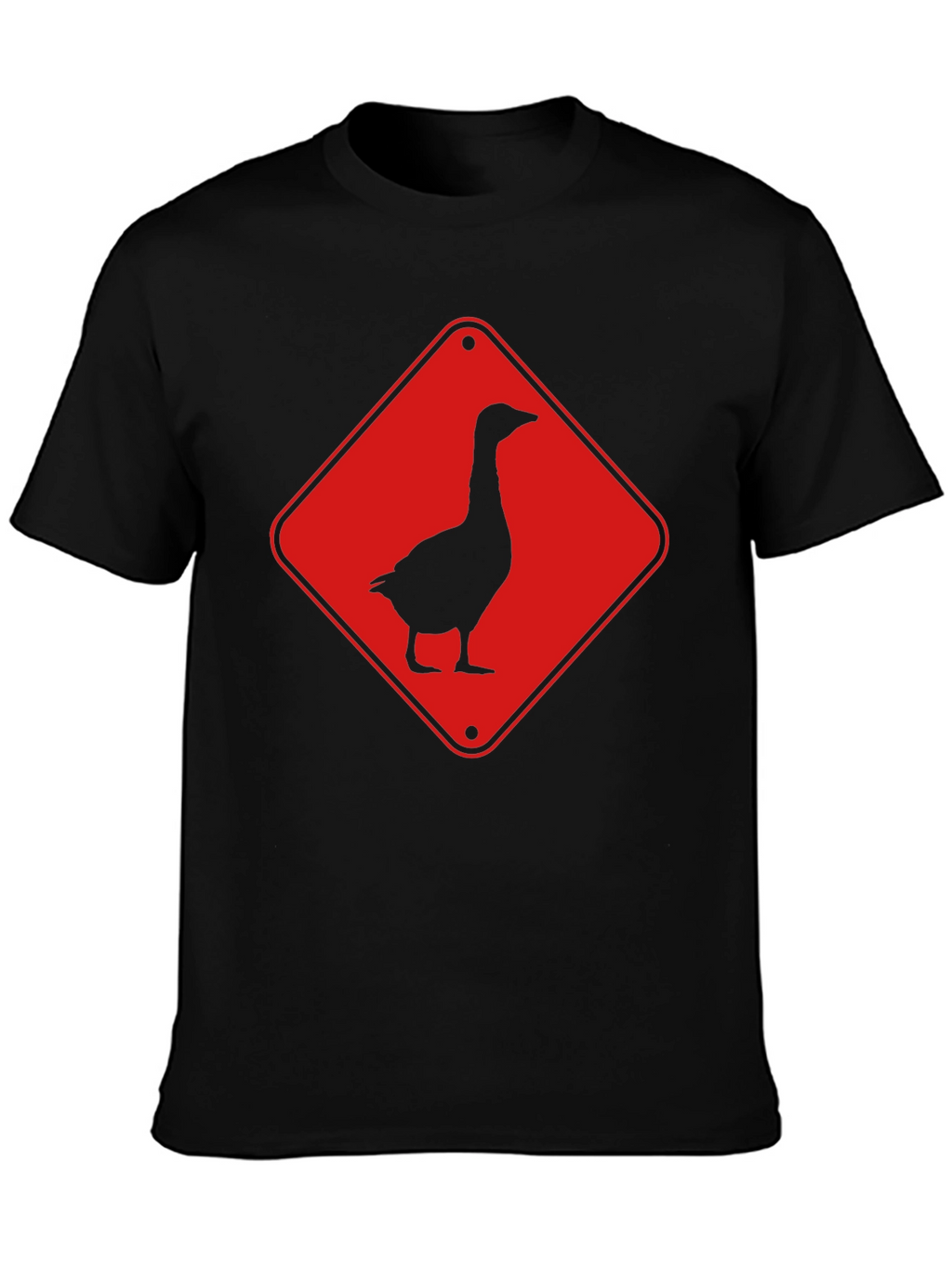 Goose Crossing Sign T-Shirt - Black