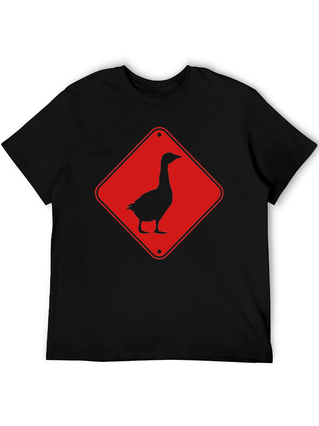 Goose Crossing Sign T-Shirt - Black