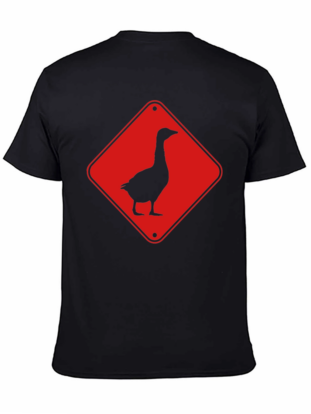 Goose Crossing Sign T-Shirt - Black