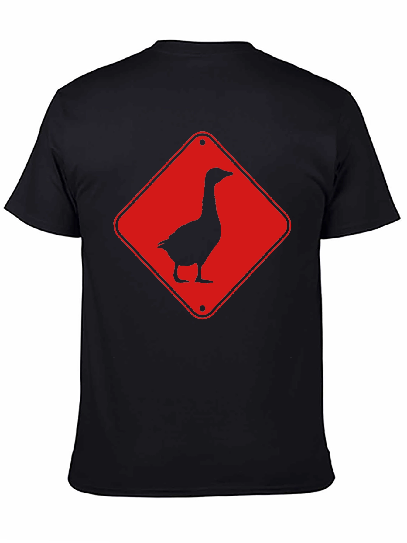 Goose Crossing Sign T-Shirt - Black
