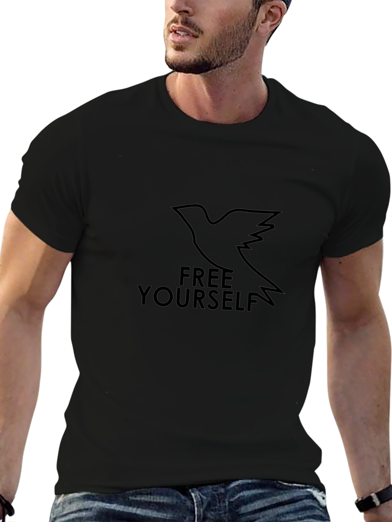 Free Yourself Graphic Black T-Shirt