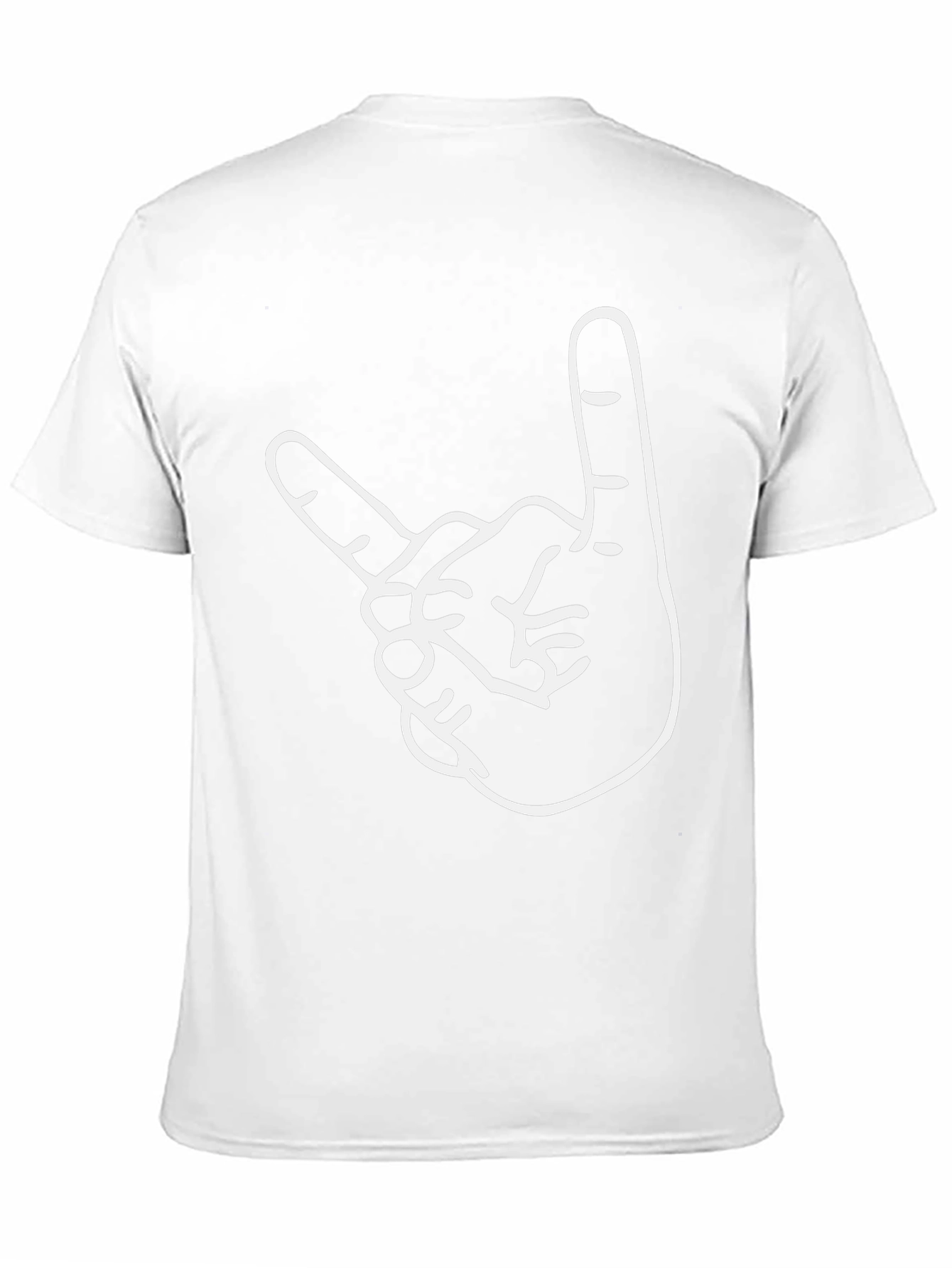 Rock On Hand Gesture Graphic Tee - Black T-Shirt