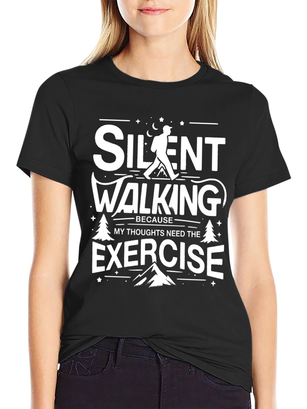 Silent Walking Exercise Graphic Tee