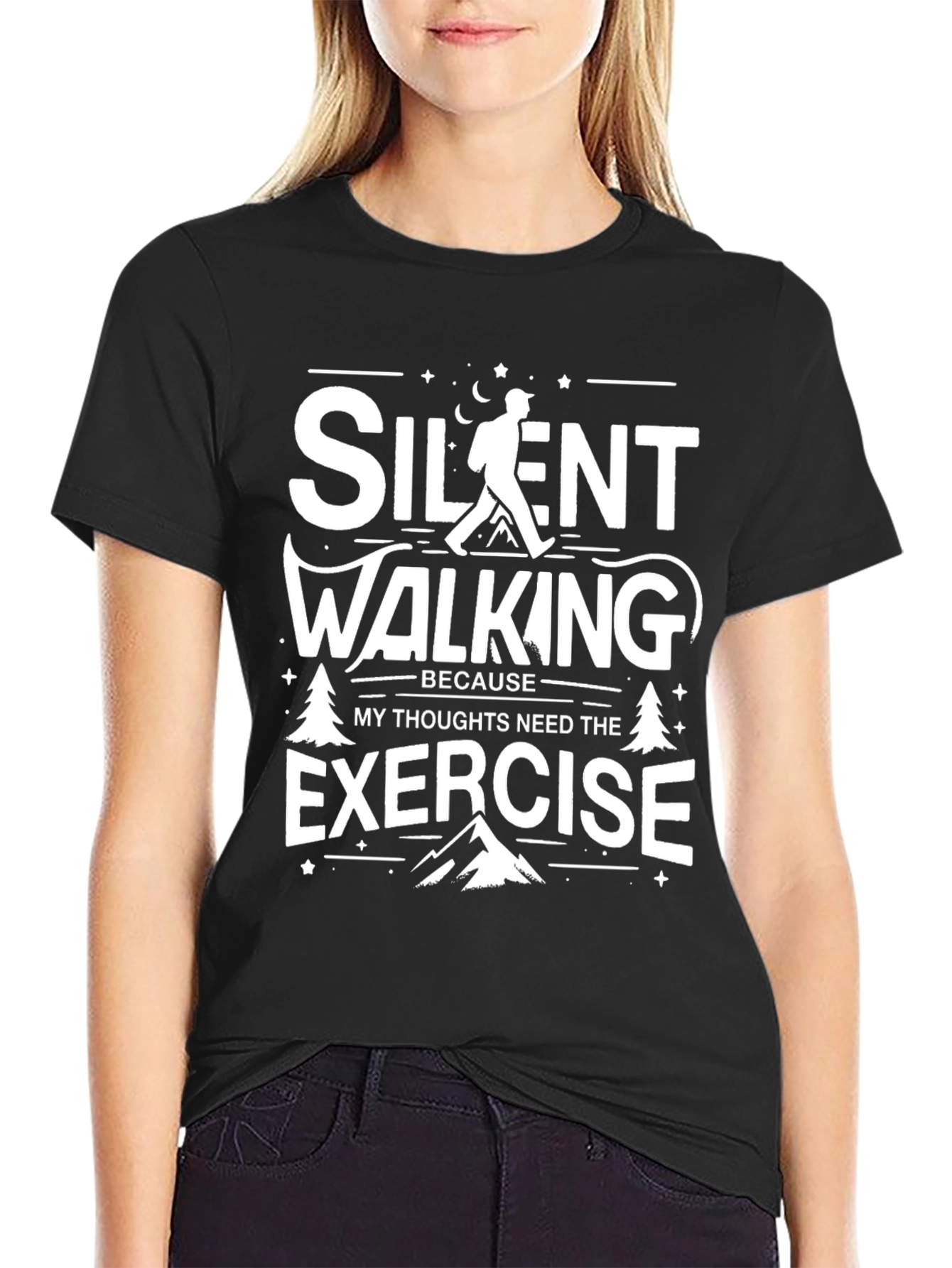 Silent Walking Exercise Graphic Tee