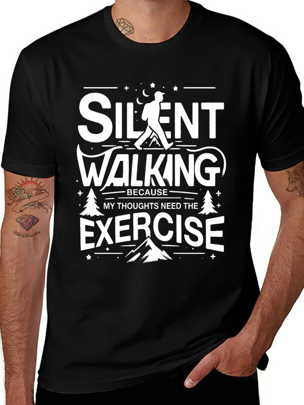 Silent Walking Exercise Graphic Tee