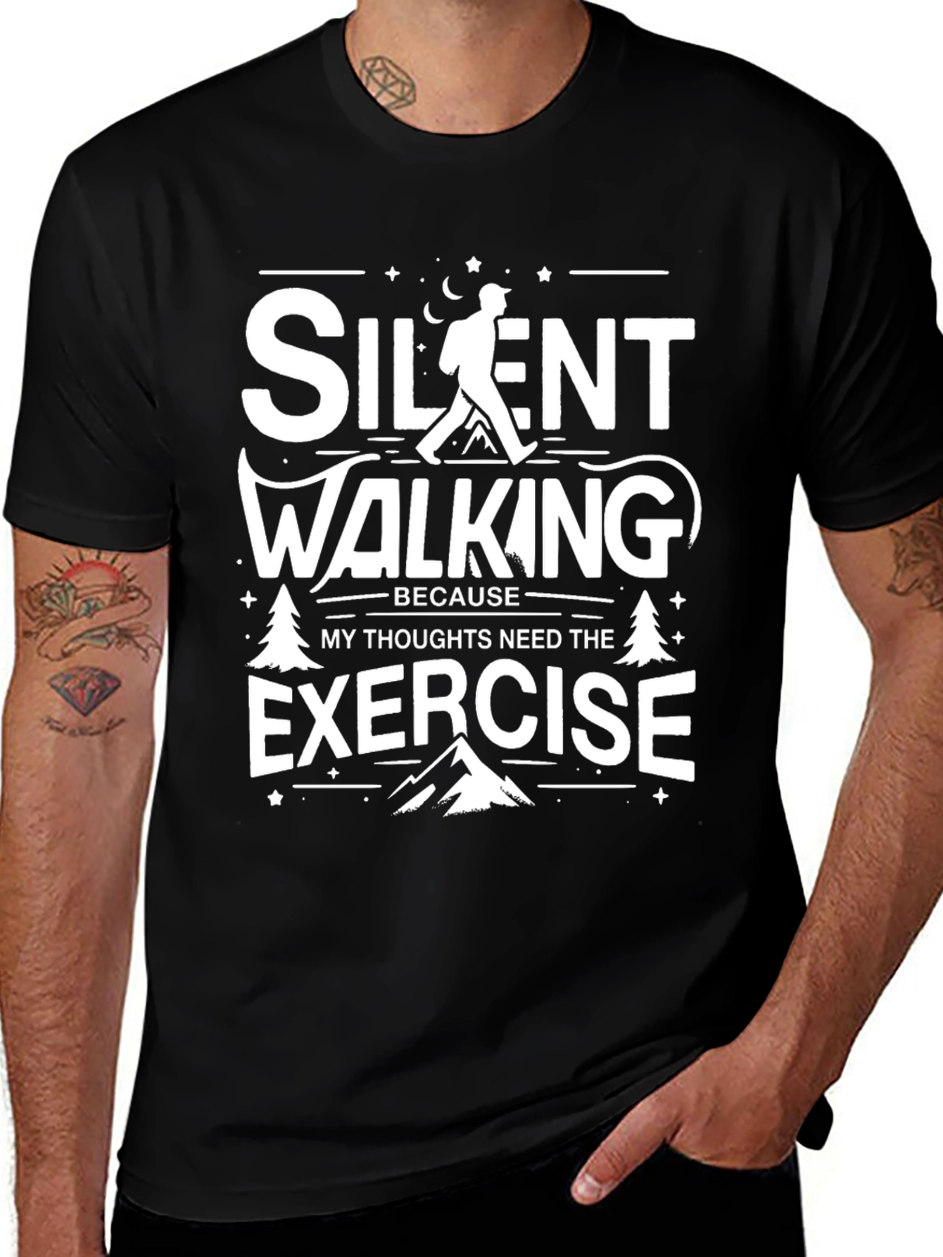 Silent Walking Exercise Graphic Tee