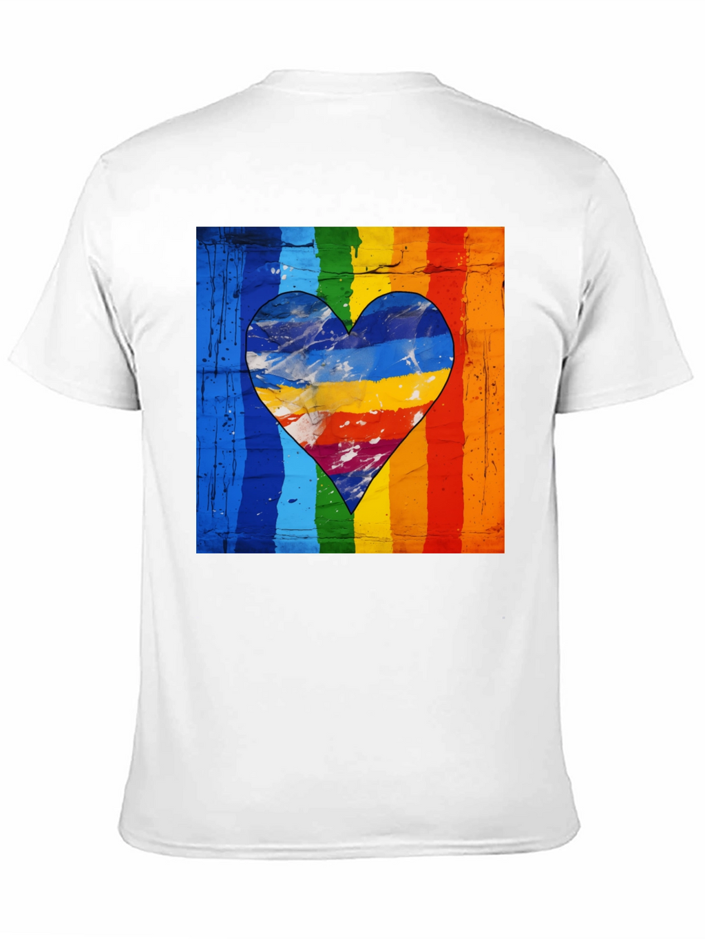 Rainbow Heart Graphic Tee - Pride Love