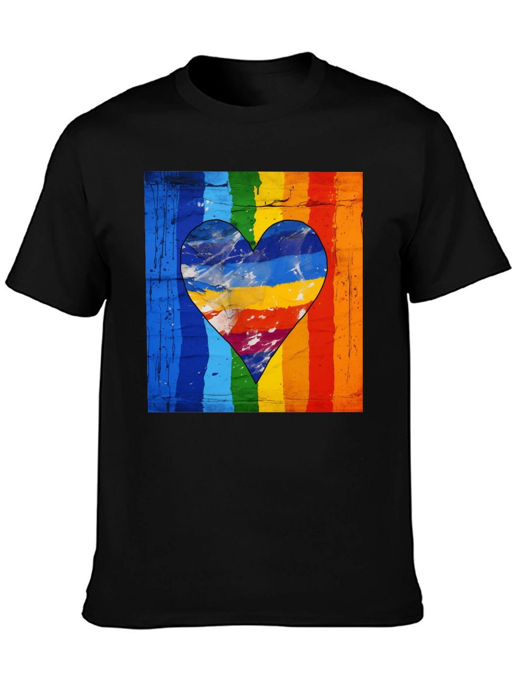 Rainbow Heart Graphic Tee - Pride Love